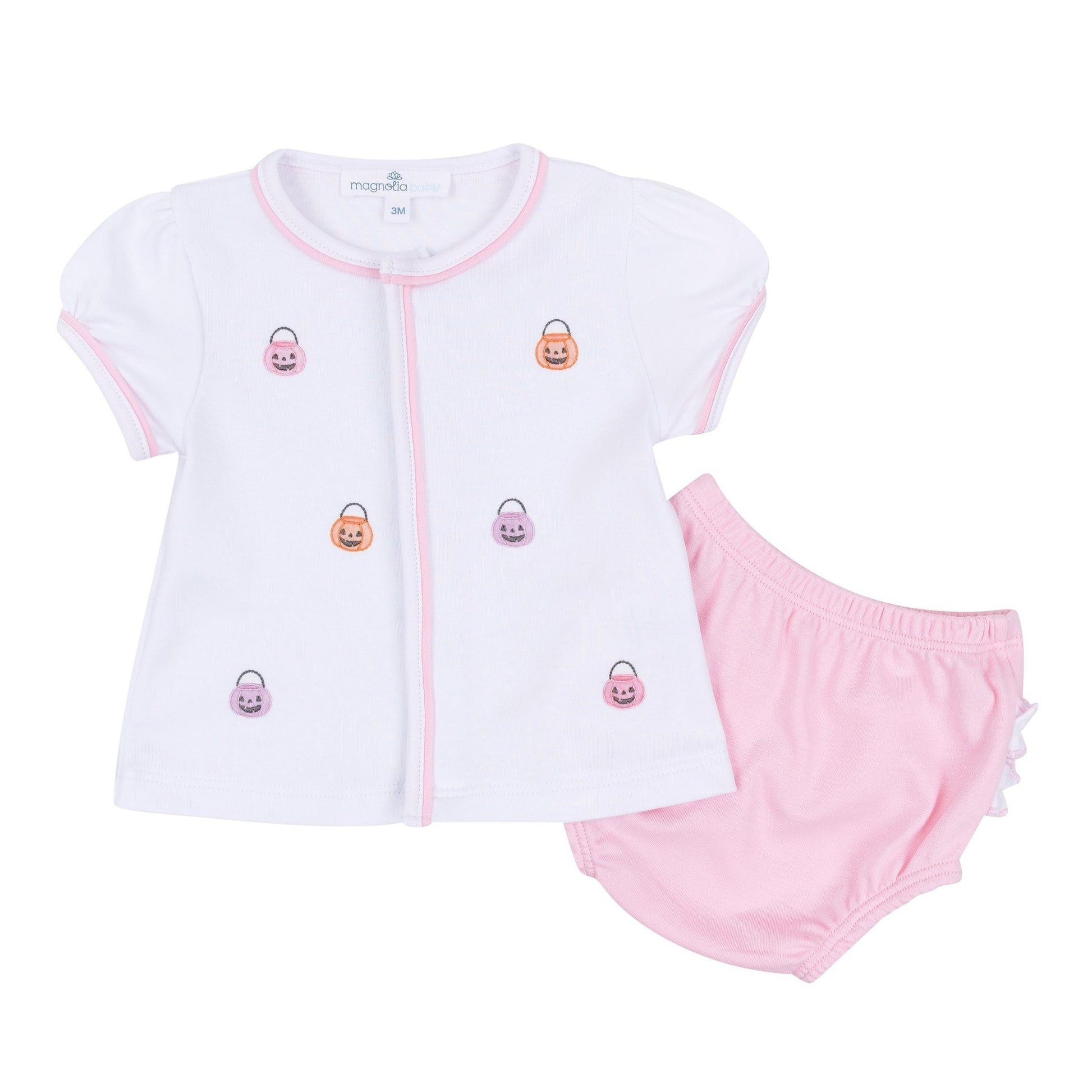 Magnolia Baby_Pumpkin Party Ruffle Diaper Cover Set - Pink_2