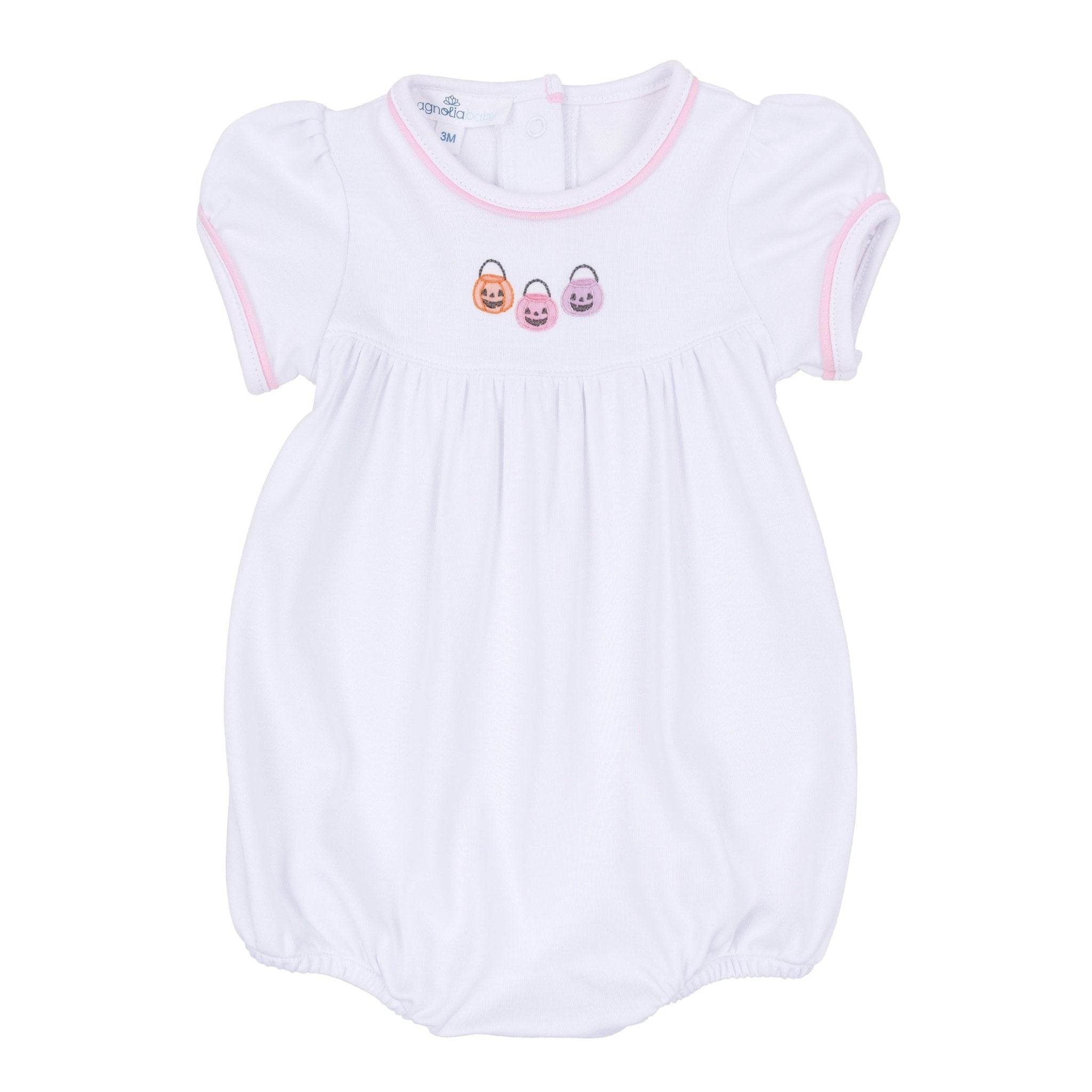 Magnolia Baby_Pumpkin Party Short Sleeve Bubble - Pink_2