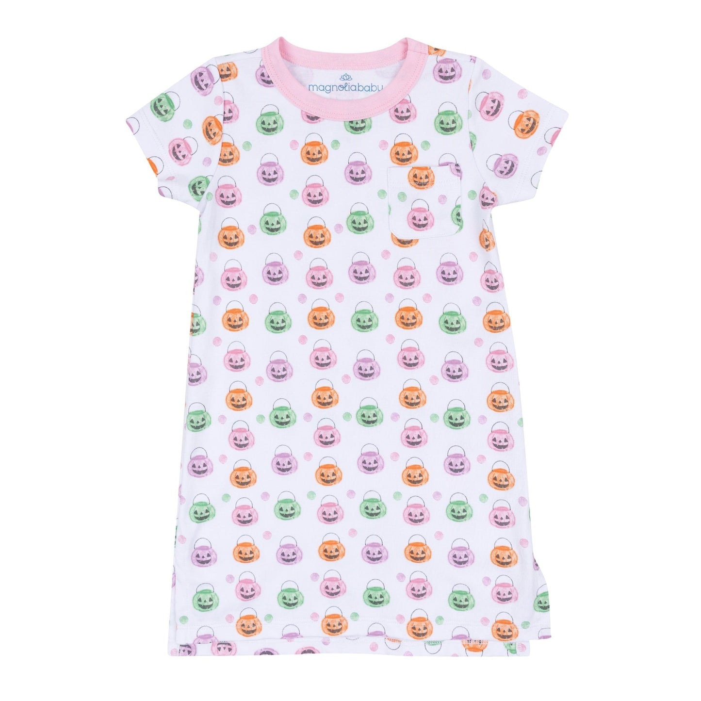 Magnolia Baby_Pumpkin Party Short Sleeve Nightdress - Pink_1