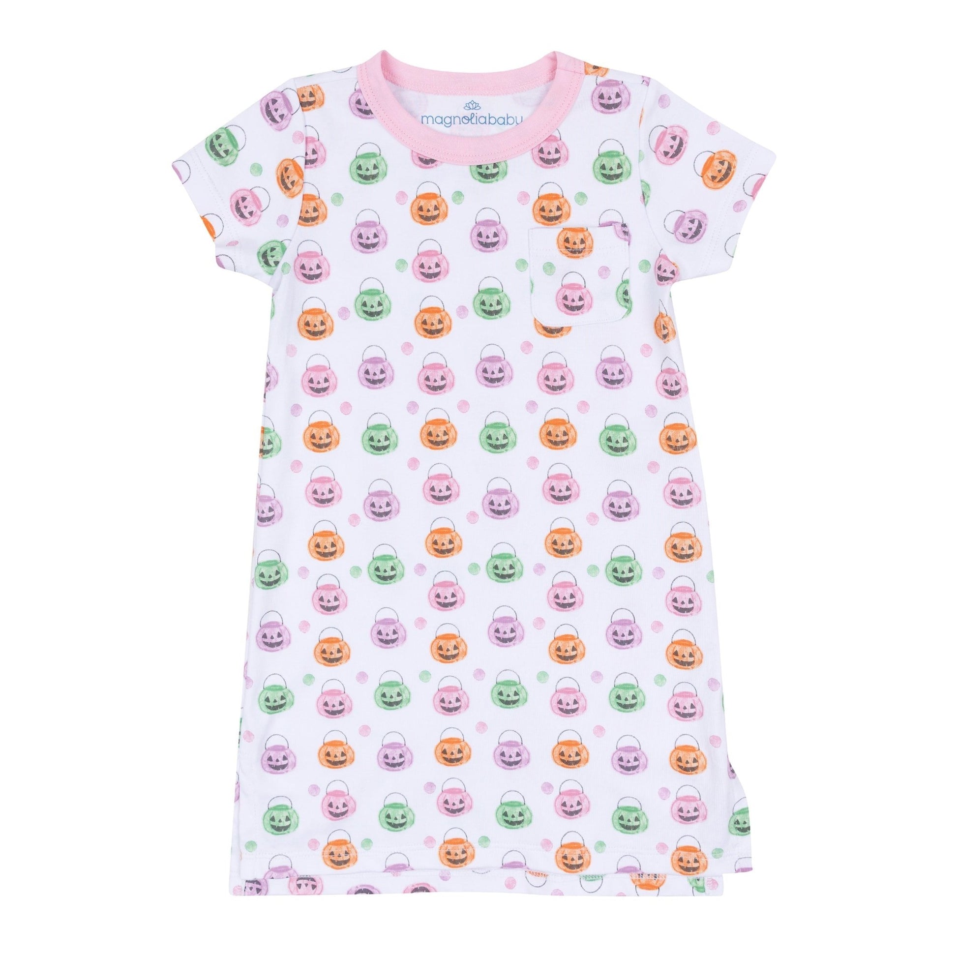 Magnolia Baby_Pumpkin Party Short Sleeve Nightdress - Pink_1