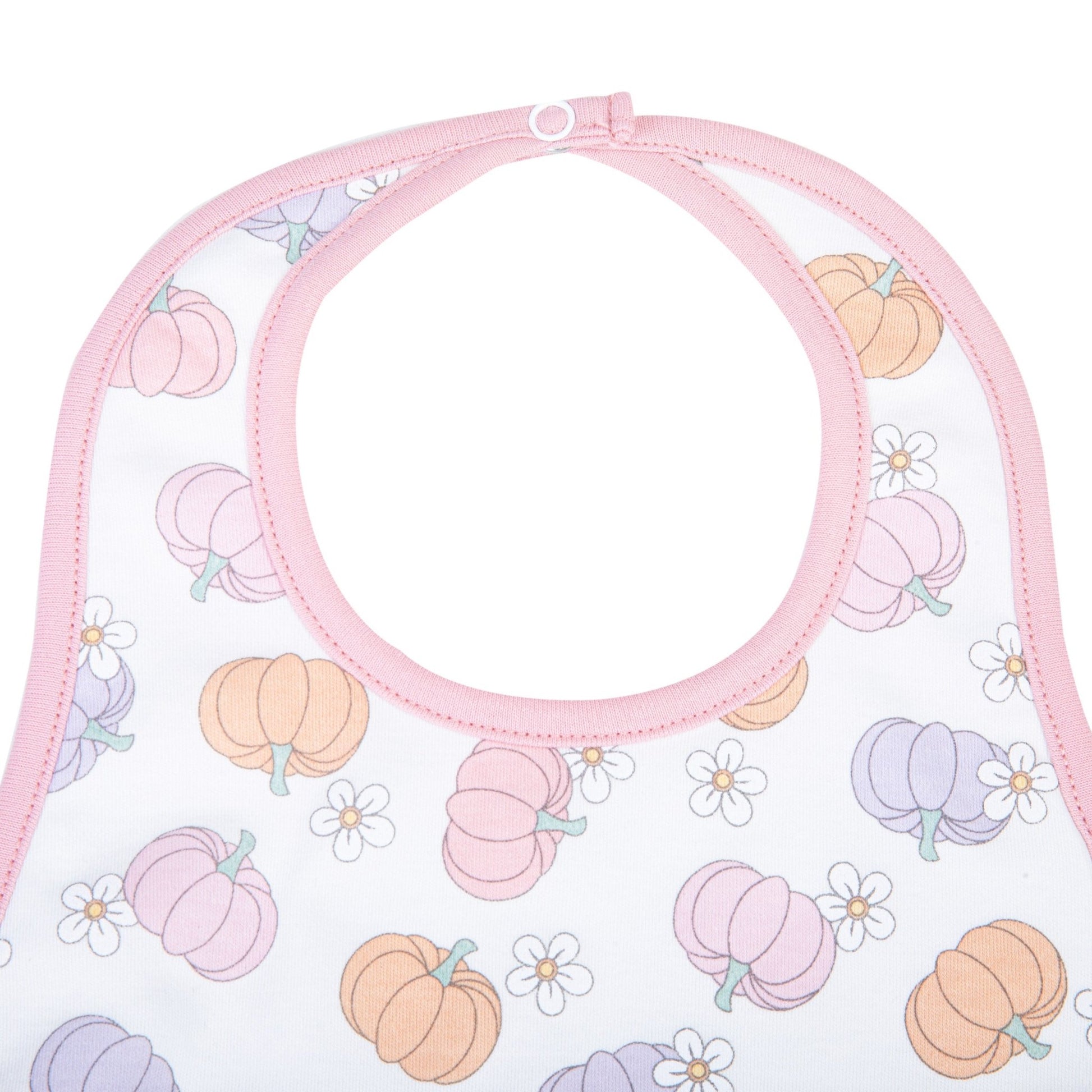 Pumpkin Patch Dreams Print Bib - Pink - Magnolia BabyBib