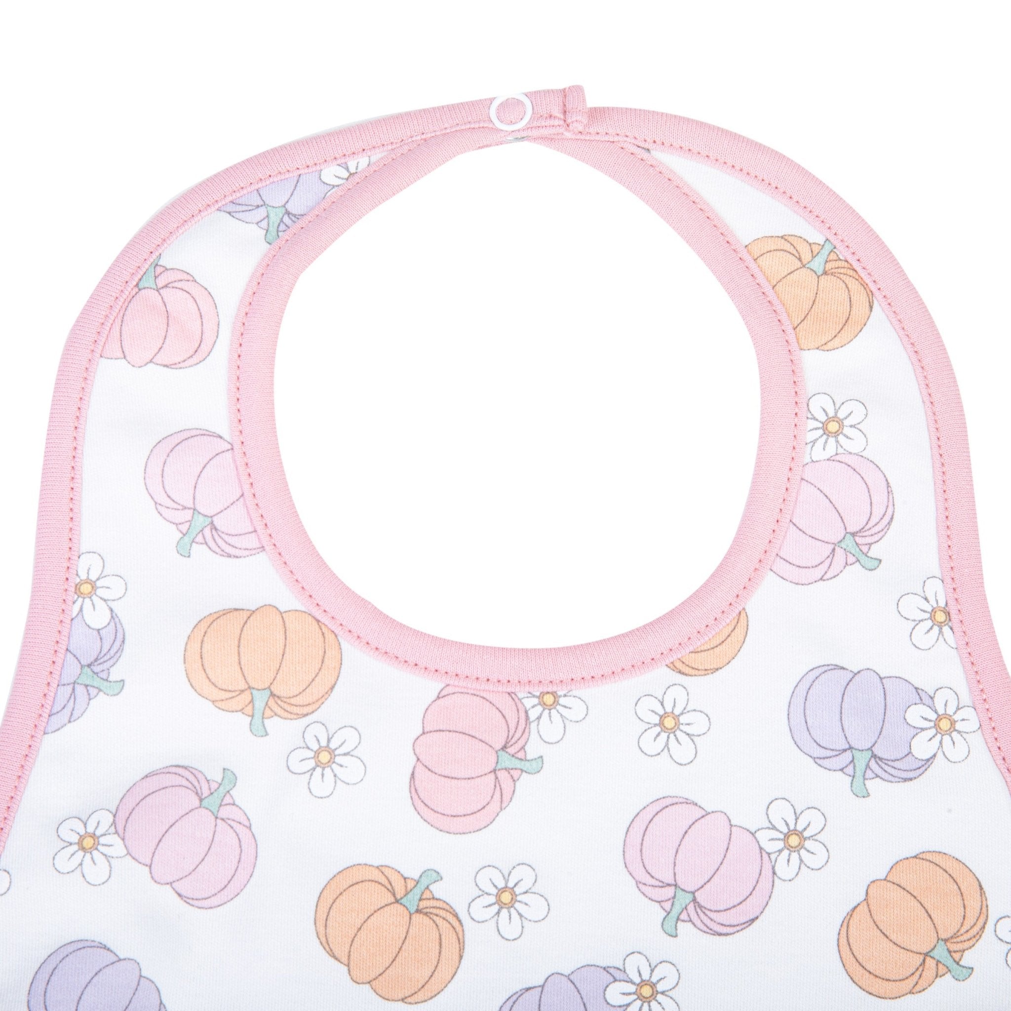 Pumpkin Patch Dreams Print Bib - Pink - Magnolia BabyBib