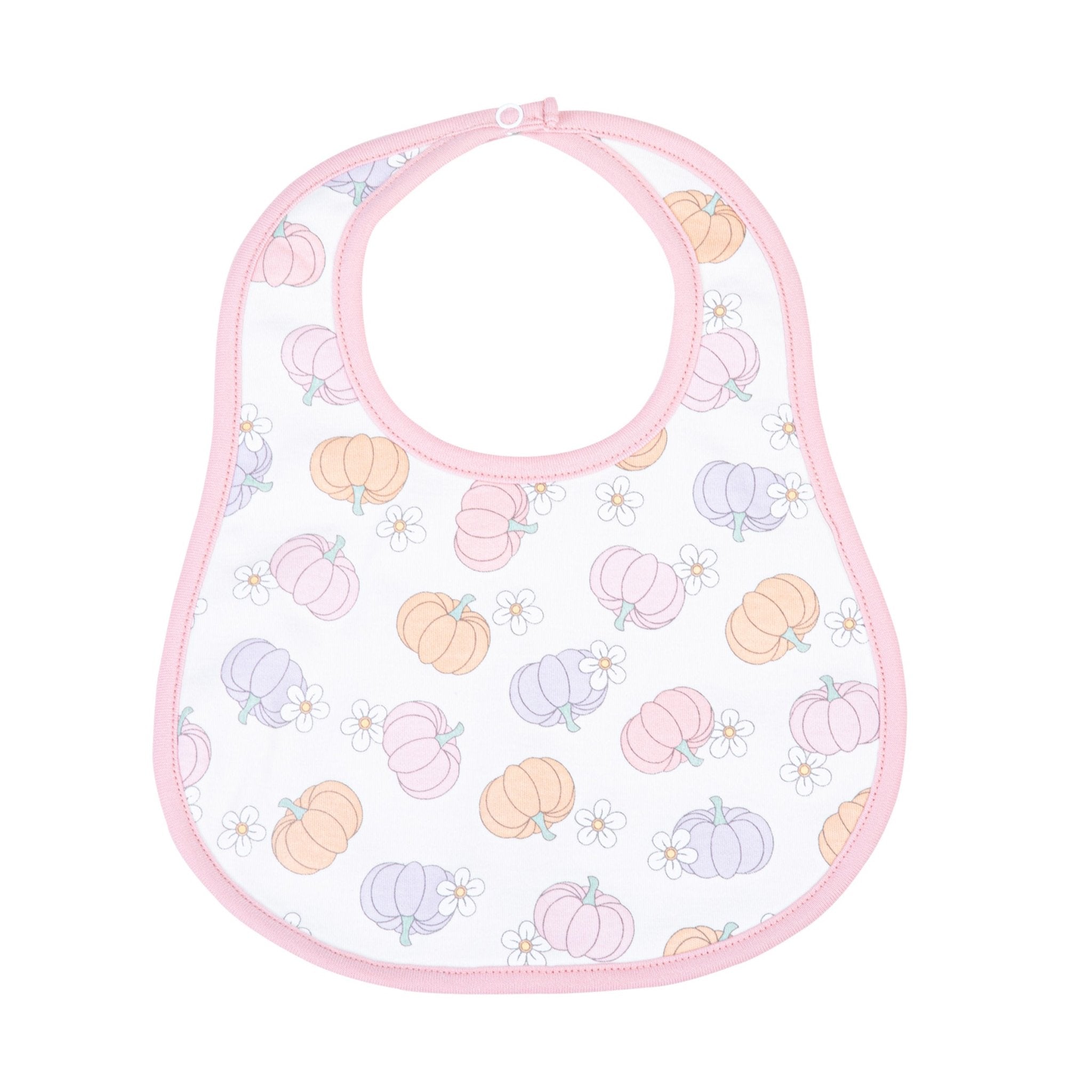 Pumpkin Patch Dreams Print Bib - Pink - Magnolia BabyBib