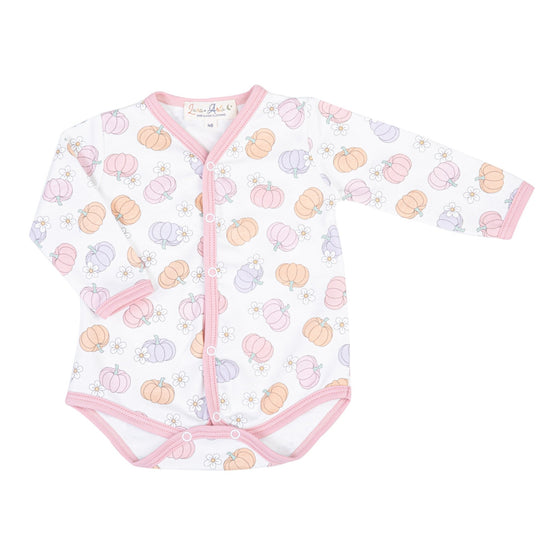 Pumpkin Patch Dreams Print Front Snap Bodysuit - Magnolia BabyBodysuit