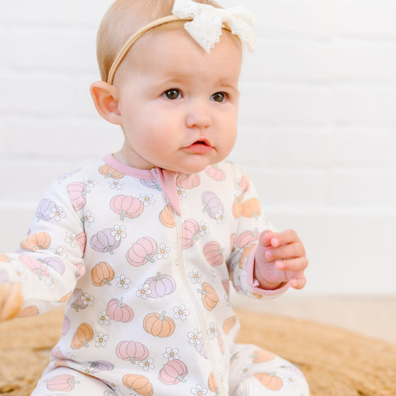 Pumpkin Patch Dreams Zip Footie by Luna and Arlo - Magnolia BabyFootie