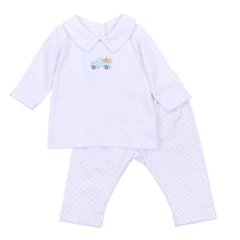  Pumpkin Patch Fun Embroidered Collared 2pc Pant Set - Light Blue - Magnolia Baby2pc Pant Set