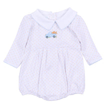  Pumpkin Patch Fun Embroidered Collared Long Sleeve Bubble - Light Blue - Magnolia BabyBubble