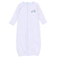 Pumpkin Patch Fun Embroidered Converter - Light Blue - Magnolia BabyConverter Gown