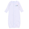 Pumpkin Patch Fun Embroidered Converter - Light Blue - Magnolia BabyConverter Gown