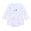 Pumpkin Patch Fun Embroidered Long Sleeve Bubble - Light Blue - Magnolia BabyBubble