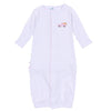 Pumpkin Patch Fun Embroidered Ruffle Converter - Pink - Magnolia BabyConverter Gown
