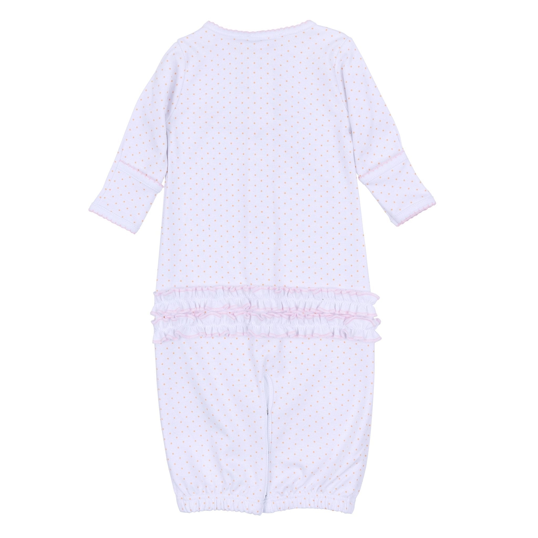 Pumpkin Patch Fun Embroidered Ruffle Converter - Pink - Magnolia BabyConverter Gown