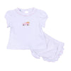 Pumpkin Patch Fun Embroidered Ruffle Diaper Cover Set - Pink - Magnolia BabyDiaper Cover