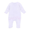 Pumpkin Patch Fun Embroidered Ruffle Footie - Pink - Magnolia BabyFootie