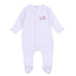 Pumpkin Patch Fun Embroidered Ruffle Footie - Pink - Magnolia BabyFootie