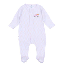  Pumpkin Patch Fun Embroidered Ruffle Footie - Pink - Magnolia BabyFootie