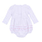 Pumpkin Patch Fun Embroidered Ruffle Long Sleeve Bubble - Pink - Magnolia BabyBubble