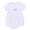 Pumpkin Patch Fun Embroidered Short Sleeve Bubble - Light Blue - Magnolia BabyBubble
