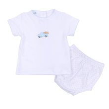  Pumpkin Patch Fun Embroidered Short Sleeve Diaper Cover Set - Light Blue - Magnolia BabyDiaper Cover