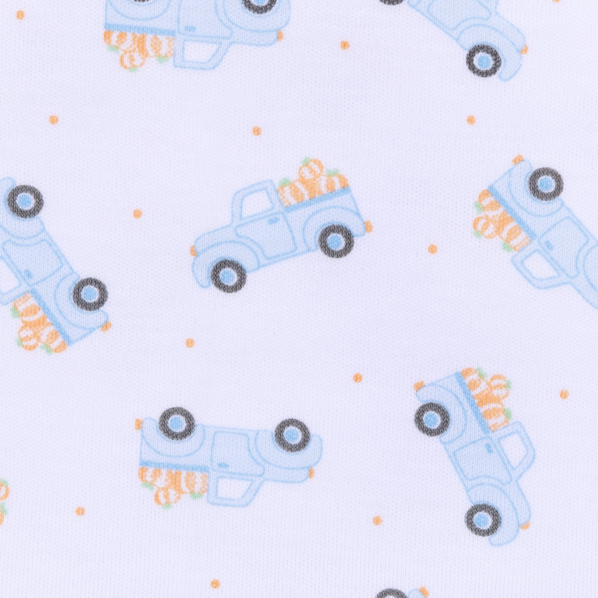 Pumpkin Patch Fun Long Pajamas - Light Blue - Magnolia BabyLong Pajamas