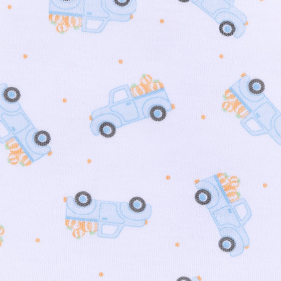 Pumpkin Patch Fun Long Pajamas - Light Blue - Magnolia BabyLong Pajamas