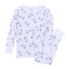 Pumpkin Patch Fun Long Pajamas - Light Blue - Magnolia BabyLong Pajamas