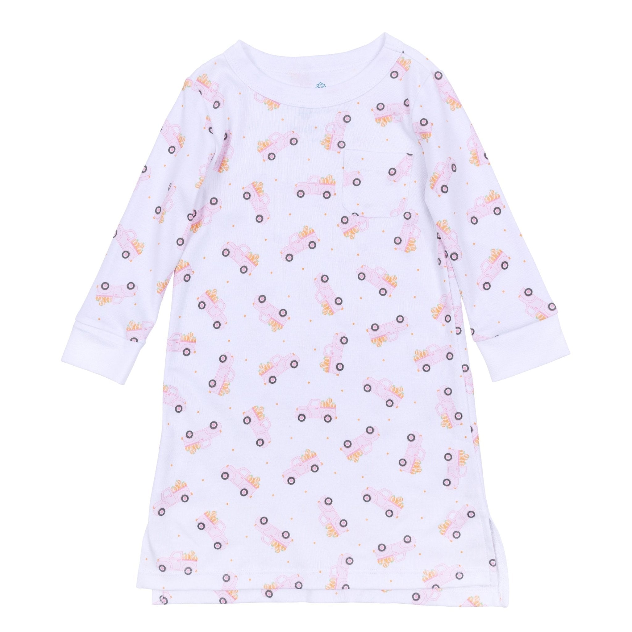 Pumpkin Patch Fun Long Sleeve Nightdress - Pink - Magnolia BabyNightdress