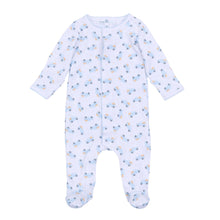  Pumpkin Patch Fun Print Footie - Light Blue - Magnolia BabyFootie