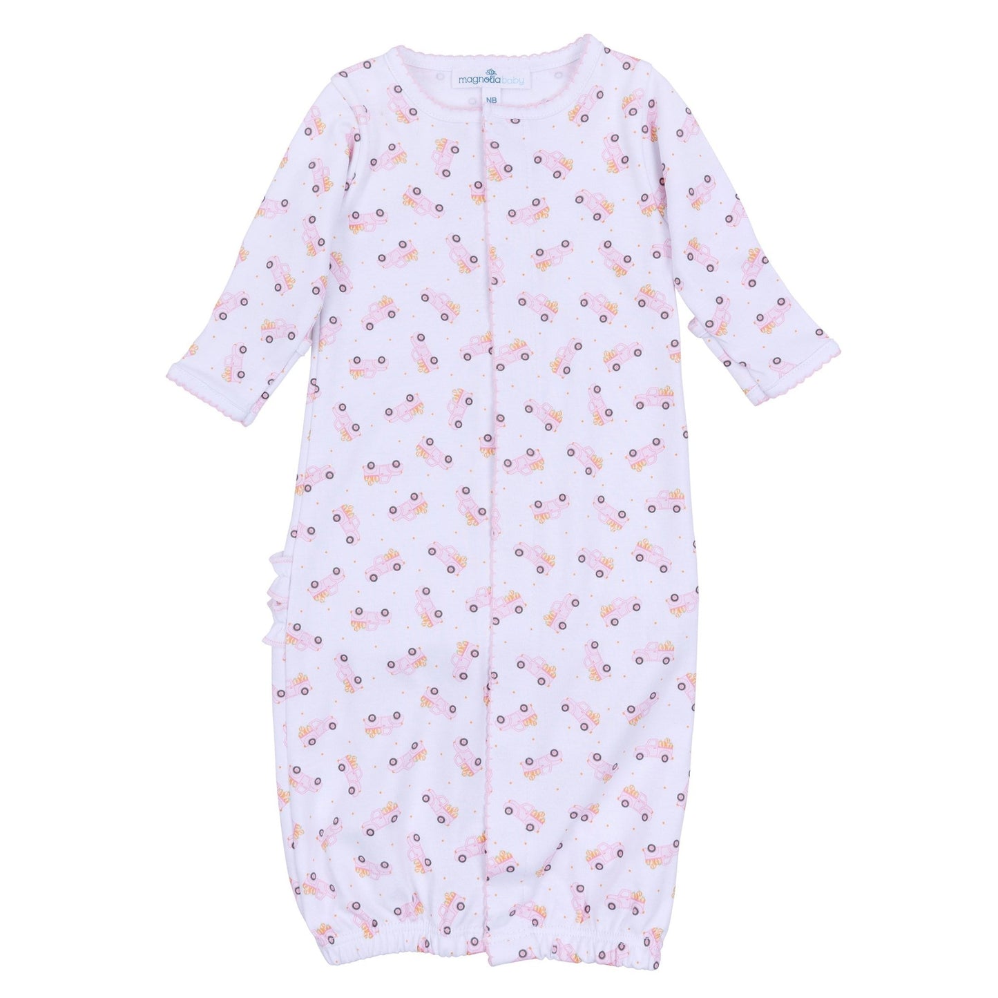 Pumpkin Patch Fun Print Ruffle Converter - Pink - Magnolia BabyConverter Gown