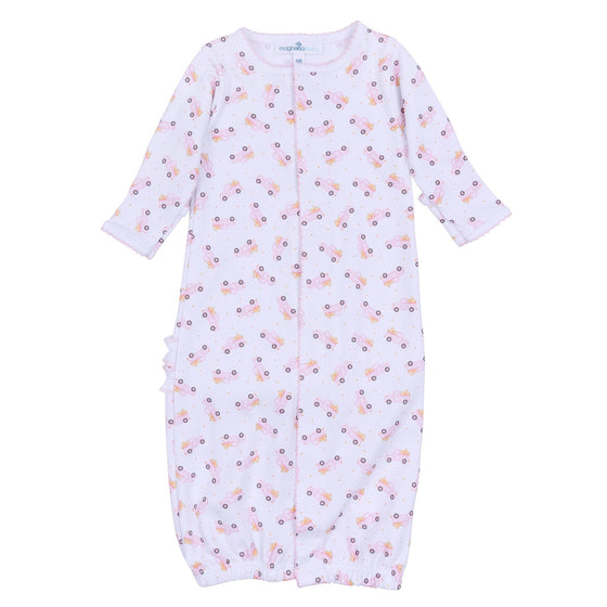 Pumpkin Patch Fun Print Ruffle Converter - Pink - Magnolia BabyConverter Gown