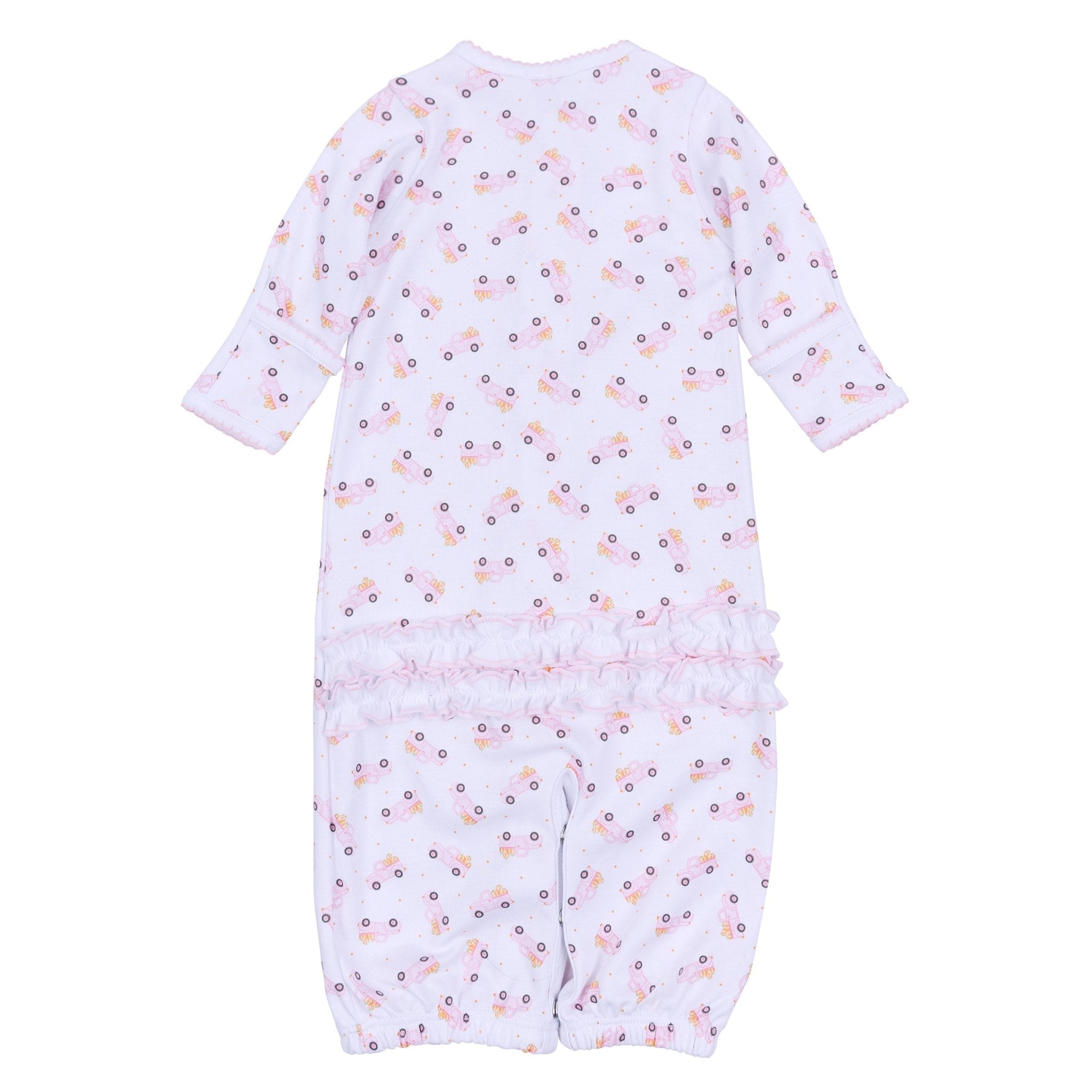 Pumpkin Patch Fun Print Ruffle Converter - Pink - Magnolia BabyConverter Gown