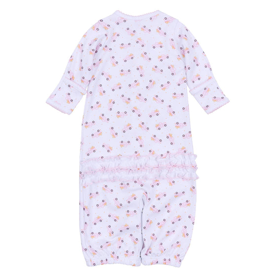 Pumpkin Patch Fun Print Ruffle Converter - Pink - Magnolia BabyConverter Gown