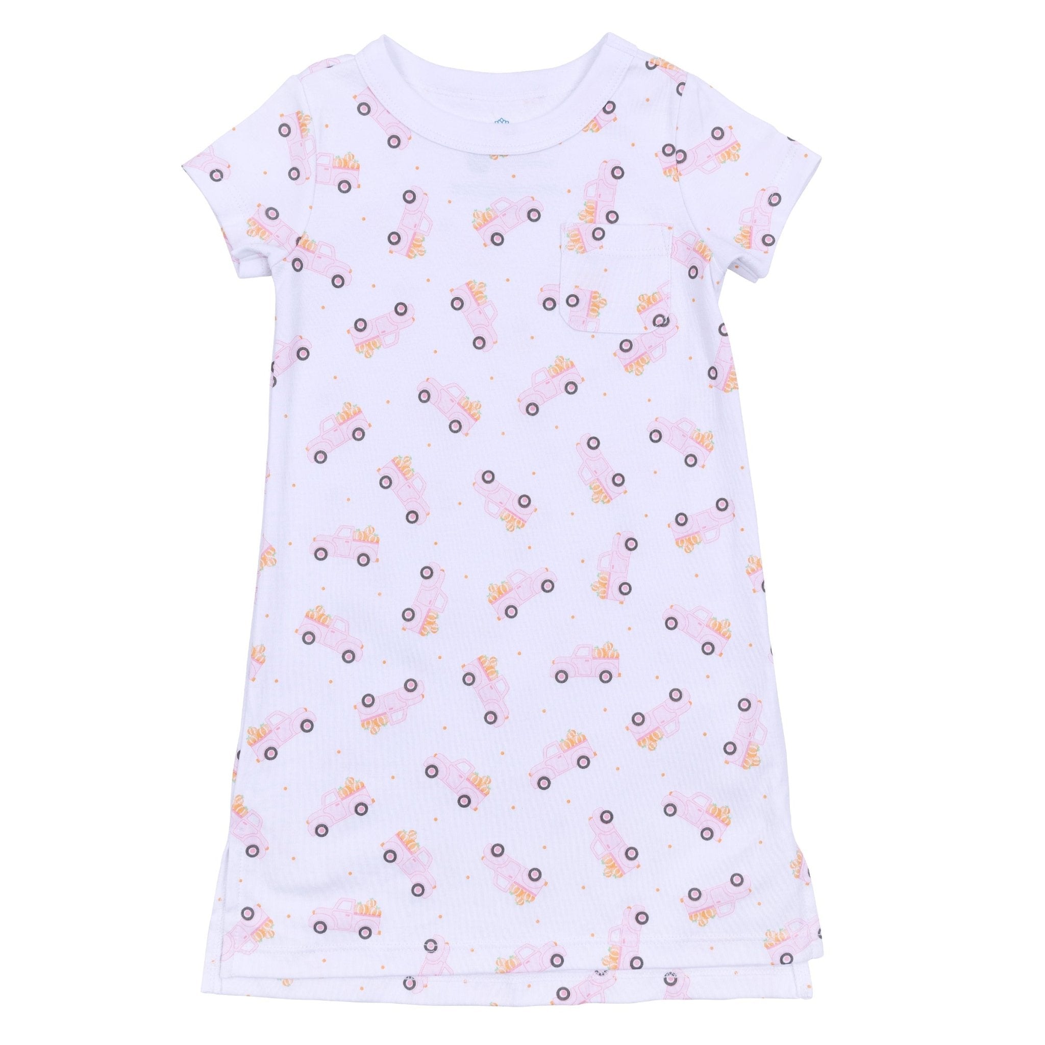 Pumpkin Patch Fun Short Sleeve Nightdress - Pink - Magnolia BabyNightdress