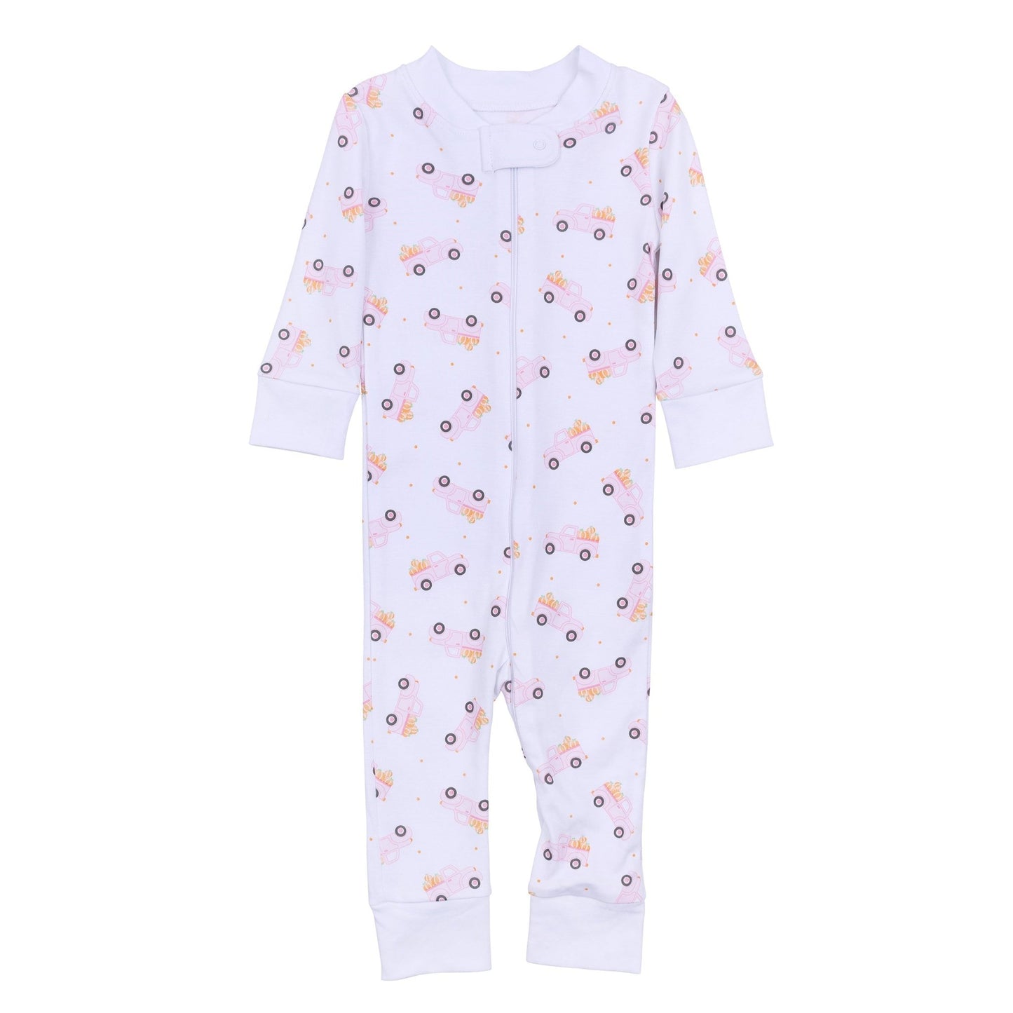 Pumpkin Patch Fun Zip Pajamas - Pink - Magnolia BabyZipper Pajamas