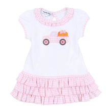  Pumpkin Picking Applique Pink Ruffle Short Sleeve Dress Set - Magnolia BabyDress