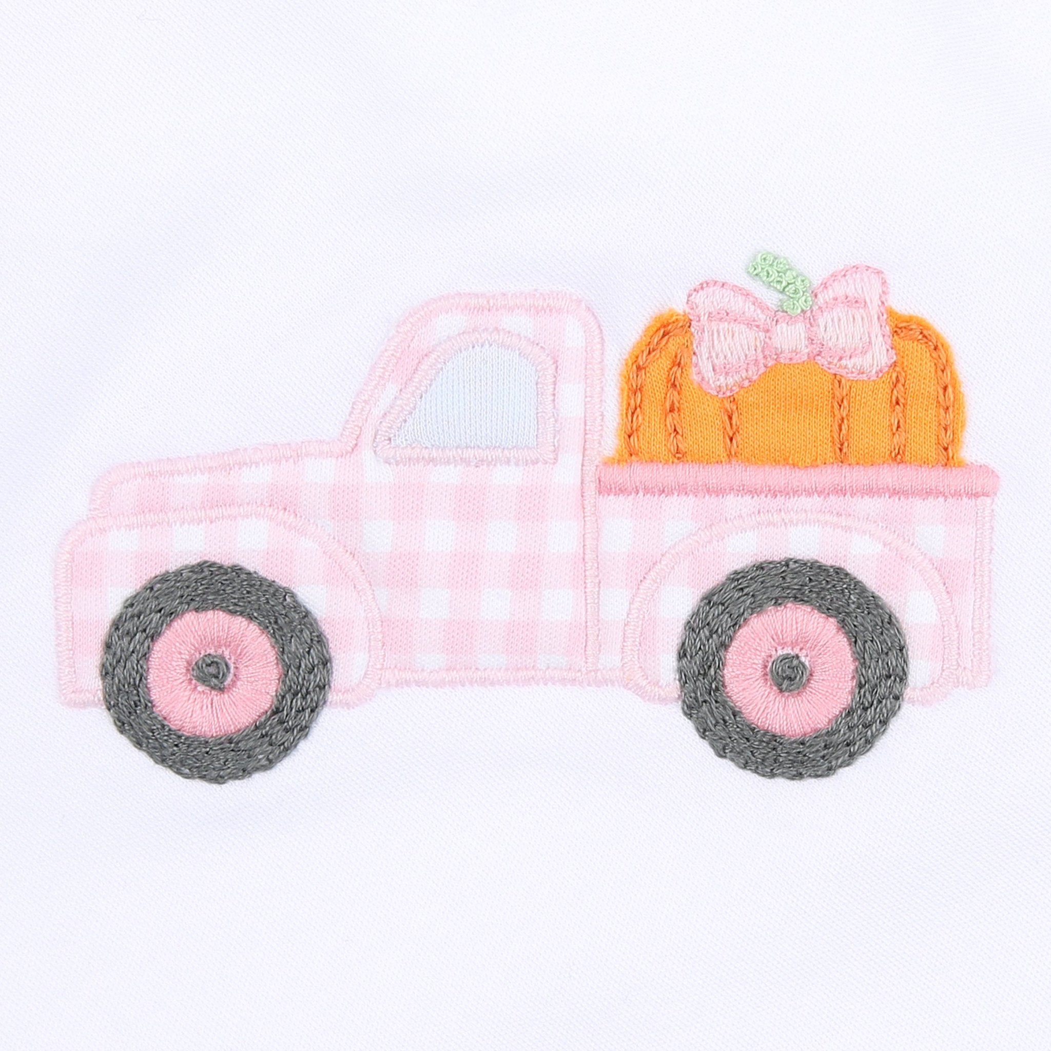 Pumpkin Picking Applique Ruffle Short Set - Pink - Magnolia BabyShort Set
