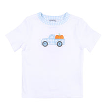  Pumpkin Picking Applique S/S Toddler T - Shirt - Blue - Magnolia BabyT - Shirt