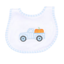  Pumpkin Picking Bib - Blue - Magnolia BabyBib