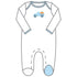 Pumpkin Picking Blue Lap Footie - Magnolia BabyFootie