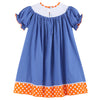 Pumpkin Sunflower Bishop Smock Dress - Magnolia BabyDress