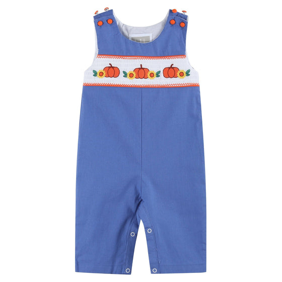 Pumpkin Sunflower Smocked Overalls - Magnolia BabyOveralls