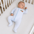 Magnolia Baby_Pumpkin Tractor Applique Footie - Light Blue_1