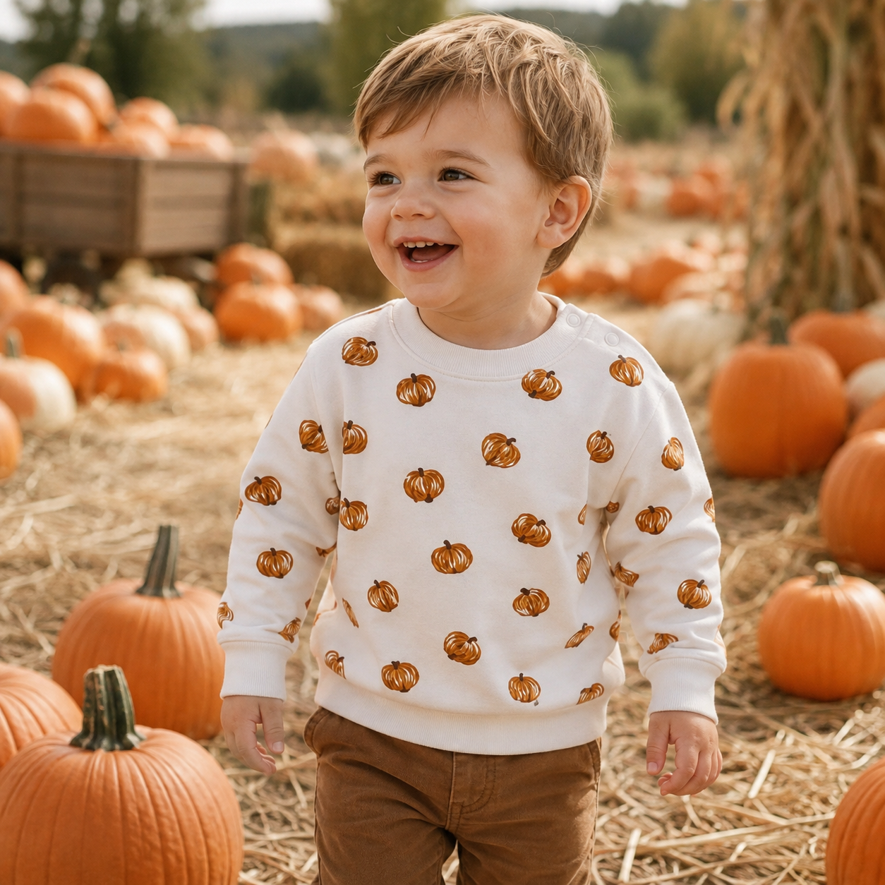 Fleece Sweatshirt - Pumpkin