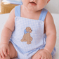Puppy Playtime Applique Criss - Cross Bubble - Light Blue - Magnolia BabyBubble