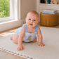 Puppy Playtime Applique Criss - Cross Bubble - Light Blue - Magnolia BabyBubble