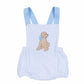 Puppy Playtime Applique Criss - Cross Bubble - Light Blue - Magnolia BabyBubble