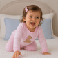 Puppy Playtime Applique Long Pajamas - Pink - Magnolia BabyLong Pajamas