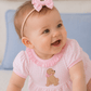Puppy Playtime Applique Ruffle Bubble - Pink - Magnolia BabyBubble