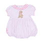 Puppy Playtime Applique Ruffle Bubble - Pink - Magnolia BabyBubble
