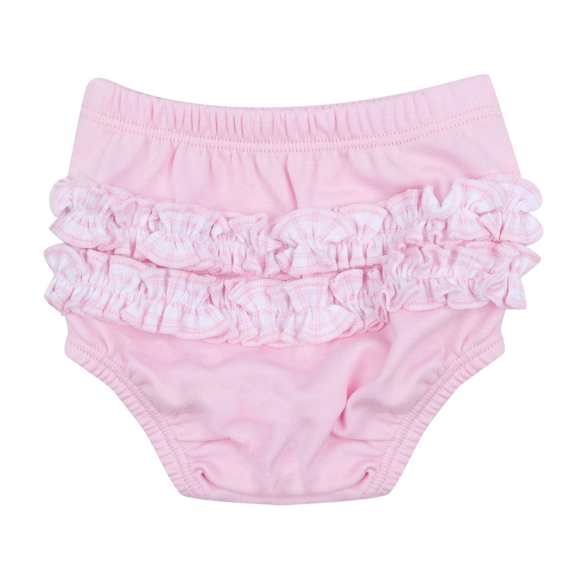 Puppy Playtime Applique Ruffle Diaper Cover Set - Pink - Magnolia BabyDiaper Cover